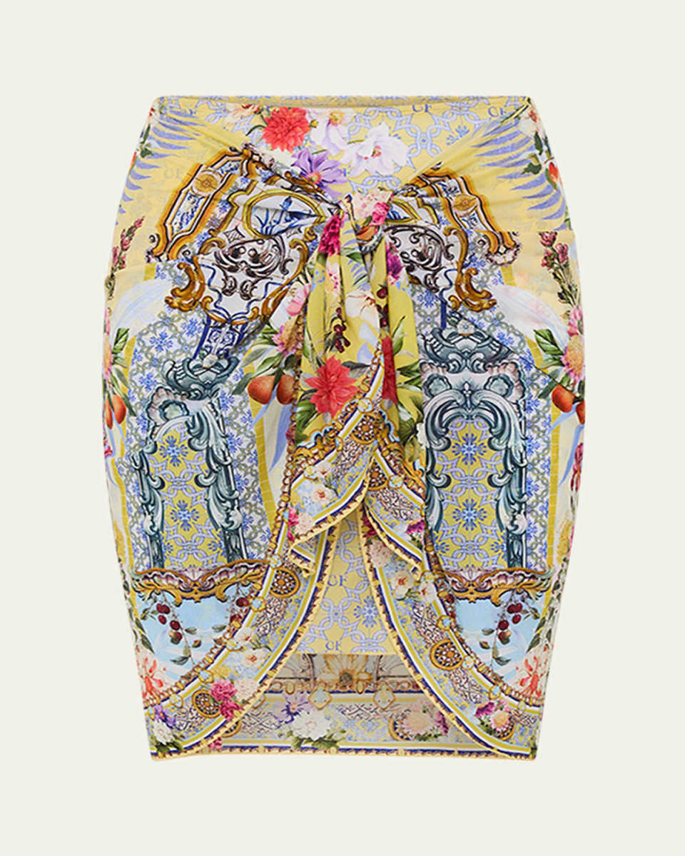 Flor Fantastica Layered Short Sarong Coverup